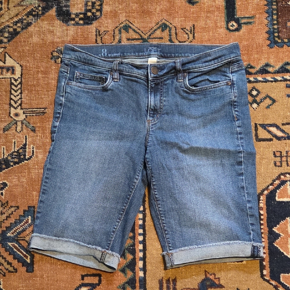 LOFT Blue Denim Women Shorts